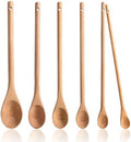Wooden Measuring Spoons Set of 6, 10 inch, Long Handle