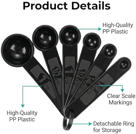 11 Pcs Measuring Cups And Spoons Set - Plastic Nesting For Dry Liquid