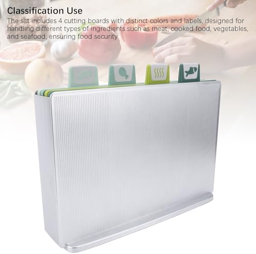 Pssopp Color Coded Cutting Board Set Plastic Chopping Boards with Non