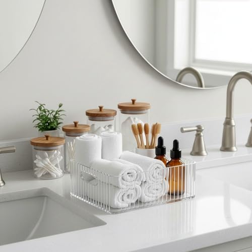 BINO | Plastic Storage Bins, Small | THE GATSBY COLLECTION | Clear