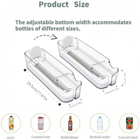 2-Piece Automatic Soda Can Organizer for Fridge