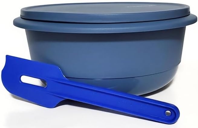 Tupperware Mixing Bowl Seal Paddle Scraper Spatula Flat Bottom 14 c
