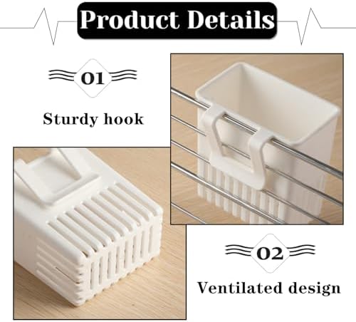 Utensil Drying Rack 3 Pcs Silverware Drying Basket White