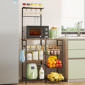 SWTYMIKI Bakers Rack with Storage, Espresso