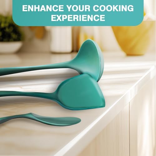 5-Piece Silicone Cooking Utensil Set, Food Grade Non-Stick Spatula and