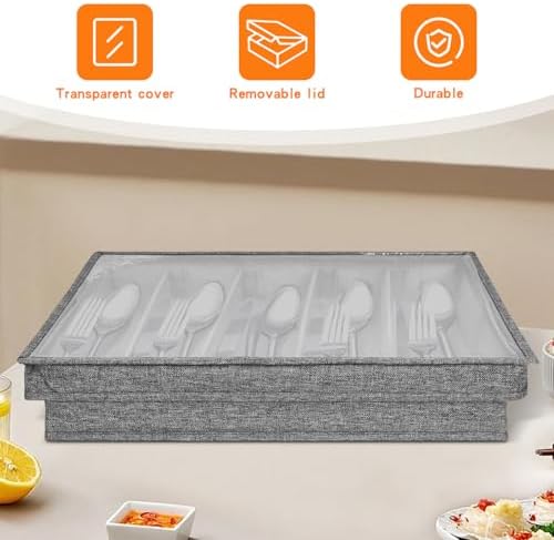Silverware Storage Box with Removable Lid