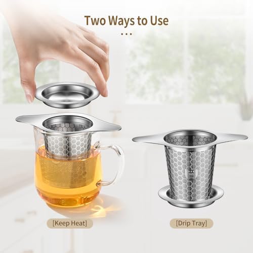 2Pack Tea Infuser Strainers, 316 Stainless Steel Loose Leaf Tea