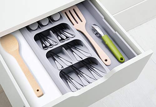 Expandable Kitchen Drawer Organizer, Adjustable Cutlery Trays and