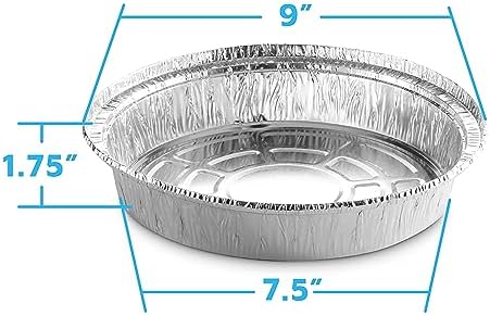 MontoPack 9” Round Aluminum Foil Pans with Clear Lids | Disposable