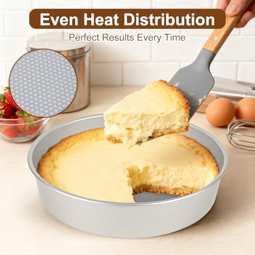 9 Inch Round Cake Pan Set of 2, Nonstick Heavy-Duty Steel