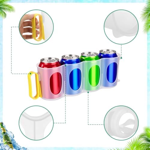 Novabright 6 Pcs Portable Soda Can Organizer with Handle 4-slot