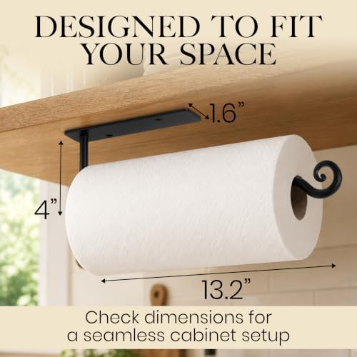 RTZEN Black Countertop Paper Towel Holder