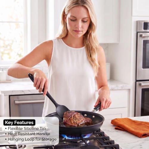 Silicone Spatula Set 9Pcs, Heat Resistant 572°F, Food-Grade Silicone