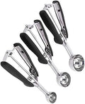 Ice Cream Scoop Set Stainless Steel Cookie Scoop 3 Sizes with