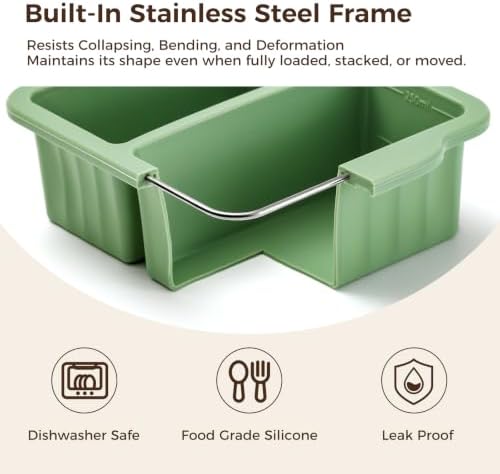 5 Pack Silicone Freezer Trays with Lids, Soup Cubes Freezer Molds