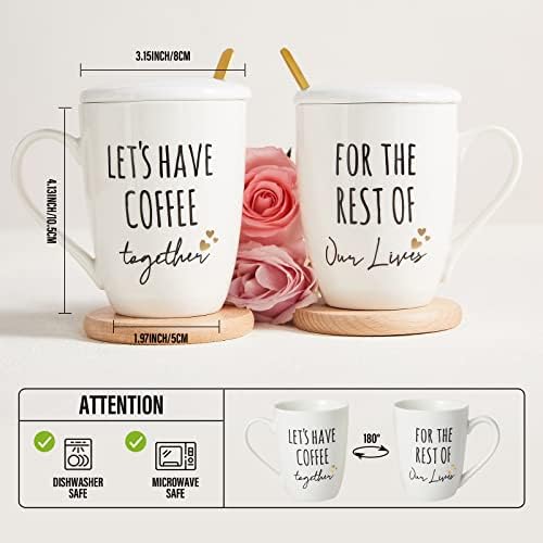 AW BRIDAL Ceramic Engagement Gifts For Couples Newly Engaged Unique