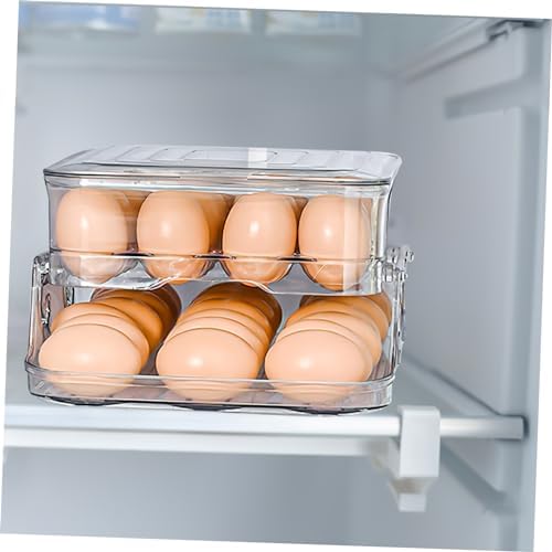 Hemobllo Egg Box, 2-layer PET Automatic Rolling Dispenser