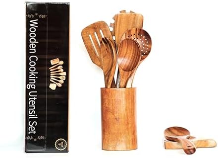 9-Piece Acacia Wood Cooking Utensil Set