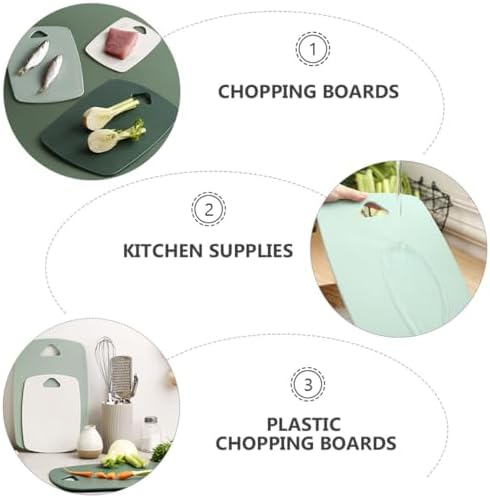 VICASKY 3pcs Kitchen Cutting Board Set with Color-coded Plastic