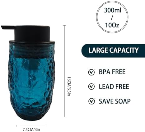 Glass Foaming Hand Soap Dispenser 10oz Refillable Hand Soap Dispenser