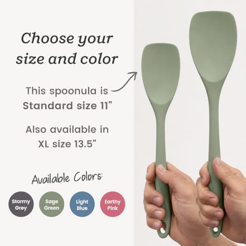 StarPack 11-Inch Silicone Spoonula, Sage Green