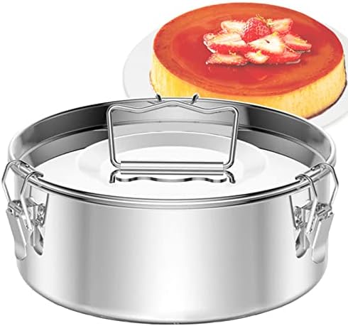 Flan Pan Flanera Mold, Stainless Steel Flan Mold with Lid - Flan Maker