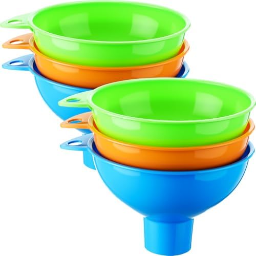 Nuogo 6 Pcs Wide Mouth Canning Funnels, 5.5 Inch for Mason Jars