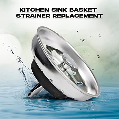 Highcraft 97333 Kitchen Sink Basket Strainer Replacement for Standard