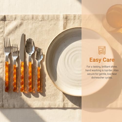 WAVE Colorful Silverware Set, 20-Pc, Service for 4