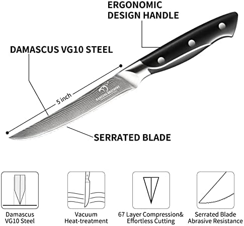 18-Piece Damascus Kitchen Knife Set, Grey
