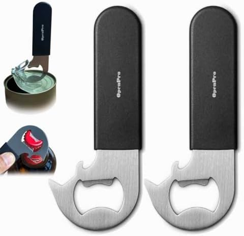 Magnetic 2-IN-1 Ring-Pull Can Opener, Beer Bottle Opener, Manual Can
