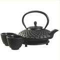 M.V. Trading New Star International T8100 Cast Iron Mocha Tea Set with