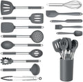 Onader Kitchen Cooking Utensils Set, 15-Piece, Grey