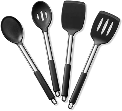 E-far Silicone Cooking Kitchen Utensils Set of 4 for Non-stick