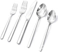 KINGSTONE 40 Piece Silverware Set, Flatware Set for 8, 18/10 Stainless Steel Cutlery Set Mirror Polished Modern Design Dishwasher Safe