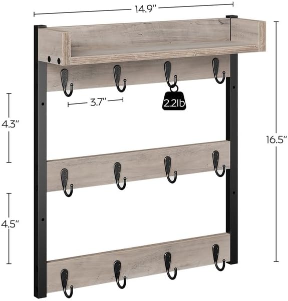 YATINEY Coffee Mug Holder Stand, 3 Tier Mug Tree Rack, Hanging 12