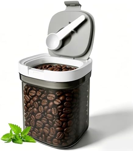 Airtight Coffee Storage Canister Container 15 oz with Magnetic Scoop