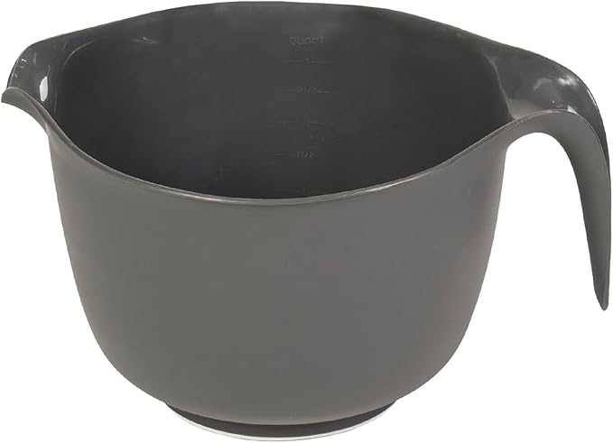 Glad Mixing Bowl with Handle – 3 Quart | Heavy Duty Plastic with Pour Spout and by GladTrashFoodStorage