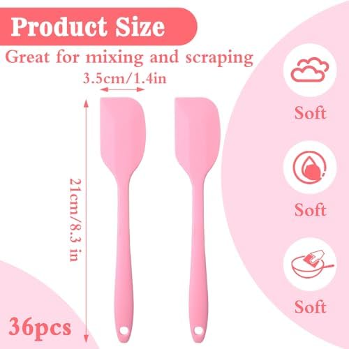 Mini Silicone Spatula - 36Pcs Mini Spatulas for Kitchen Use, 8.3 Inch