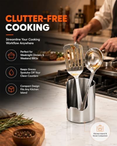 Kitchen Stainless Steel Utensil Pot Lid Holder Countertop