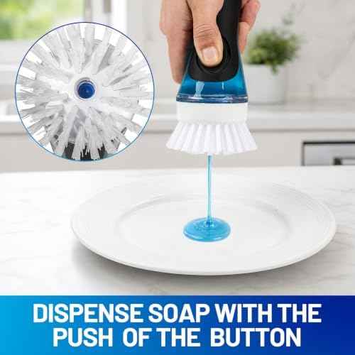 2 Pack Soap Dispensing Dish Brushes