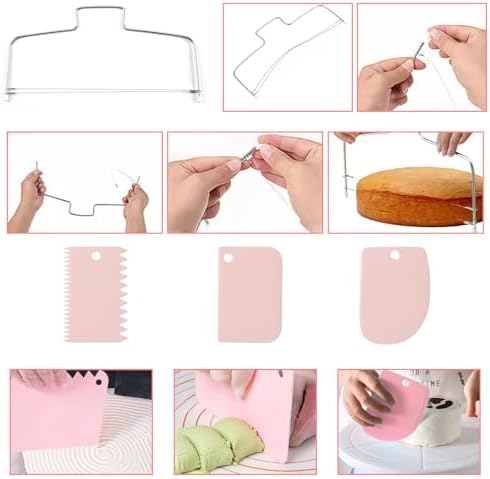 207PCS Cake Decorating Kit Includes Revolving cake turntable for