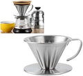 Pour over Coffee Dripper, Metal Cone Filter Stainless Steel Coffee