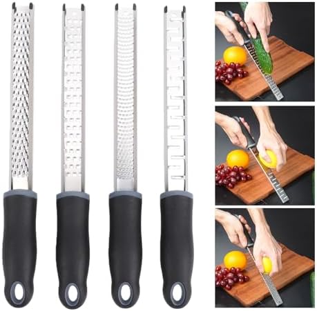 4PCS Lemon Zester 4 Different Graters Evenly Spaced Holes Cheese