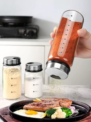 15 oz Large Salt & Pepper Shakers, with 3 Adjustable Outlet Holes