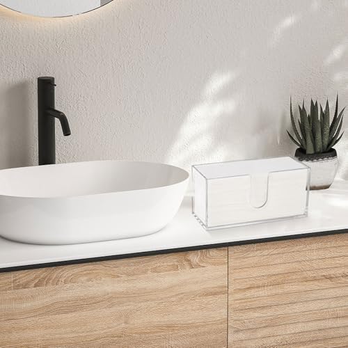 2Pcs Acrylic Countertop Paper Towel Dispenser, Clear