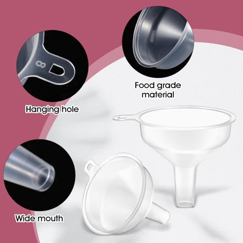10 Pack Small Funnels Food Grade Mini Funnel Easily Transfer Liquids