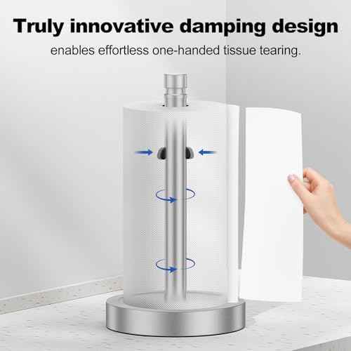 Nickel Paper Towel Holder, Countertop, Stainless Steel