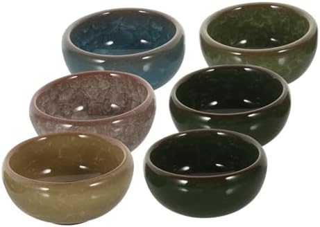 6 Piece Thai Style Ceramic Spa Essential Oil Mixing Bowls