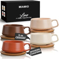 MIAMIO - Cappuccino Cup Set of 4, Ceramic (9.5oz) - Luxe
